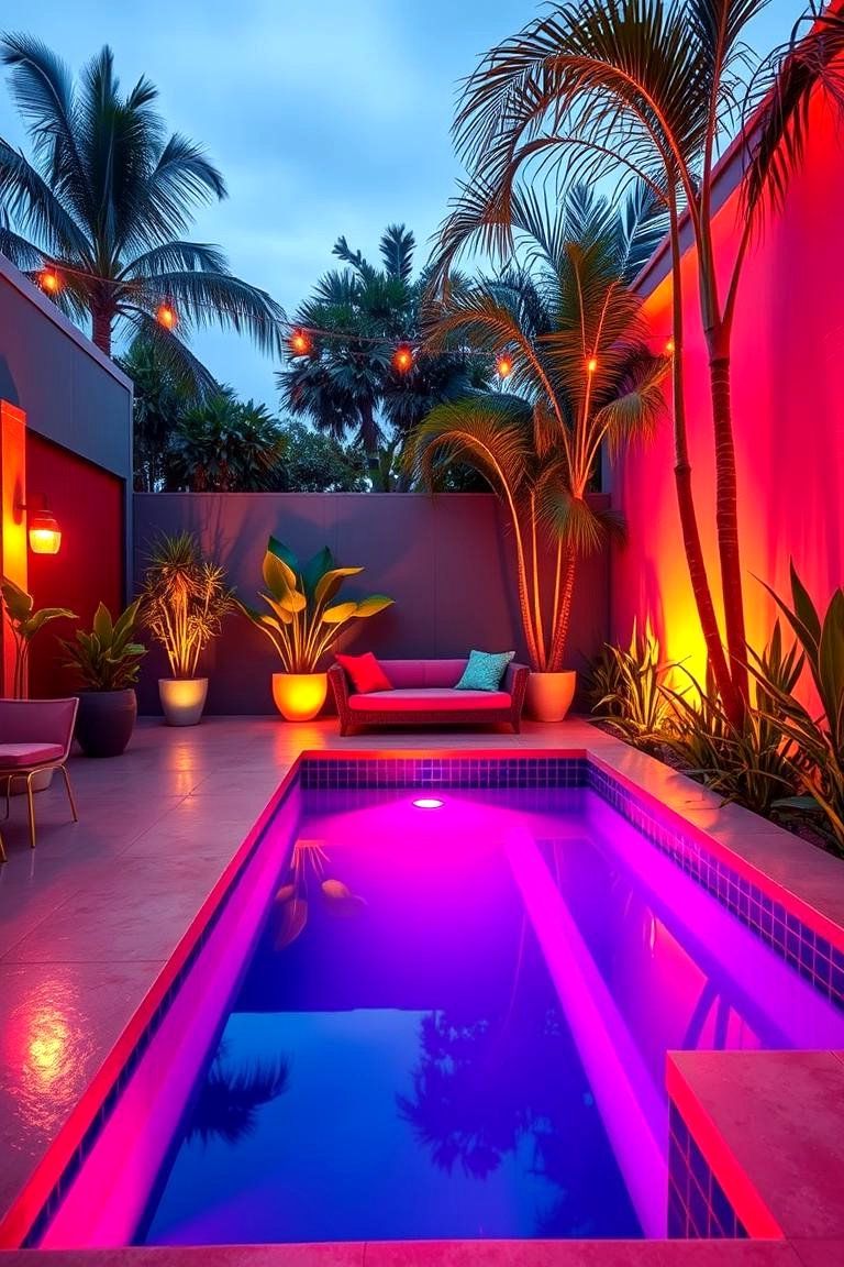 21. Bold Colorful Plunge Pool Oasis