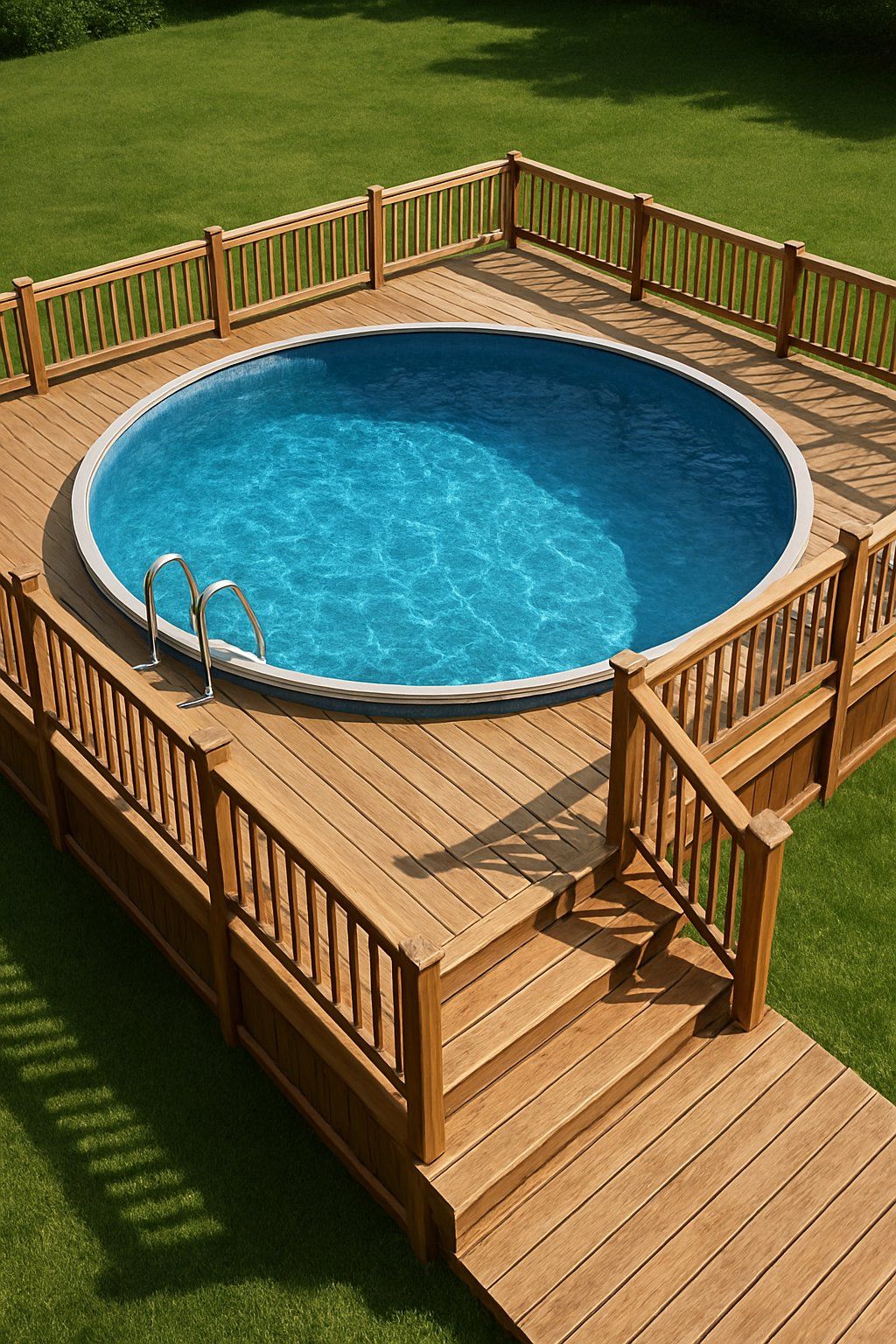 4. Wooden Decks with Railings