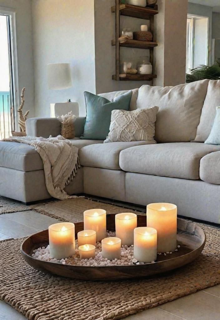 13. DIY Sea Salt Candles for Coastal Decor