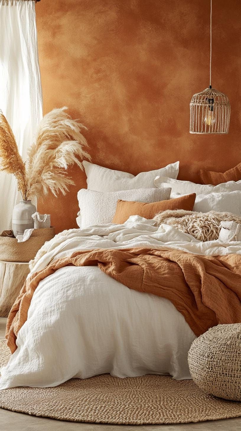 10. Warm Earthy Tones for Boho Bedrooms