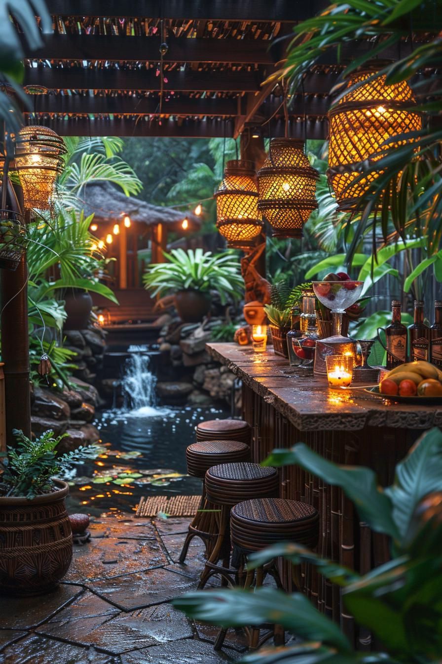 4. Lush Tropical Patio Retreat