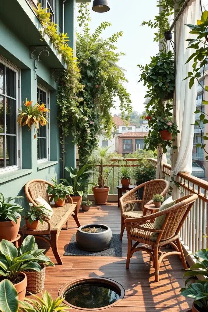 Jungle-Style Balconies With Vertical Gardens