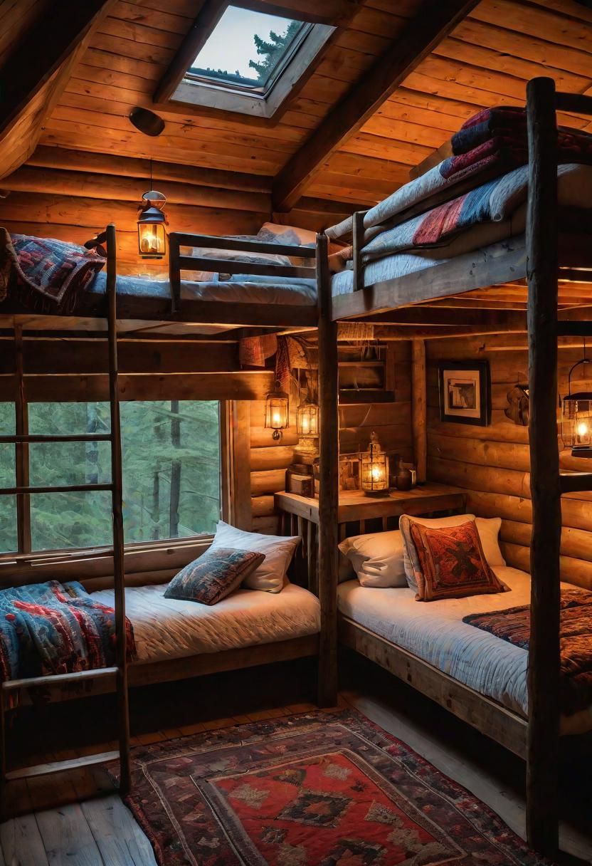 45. Delightful Cozy Cabin Bunk Room