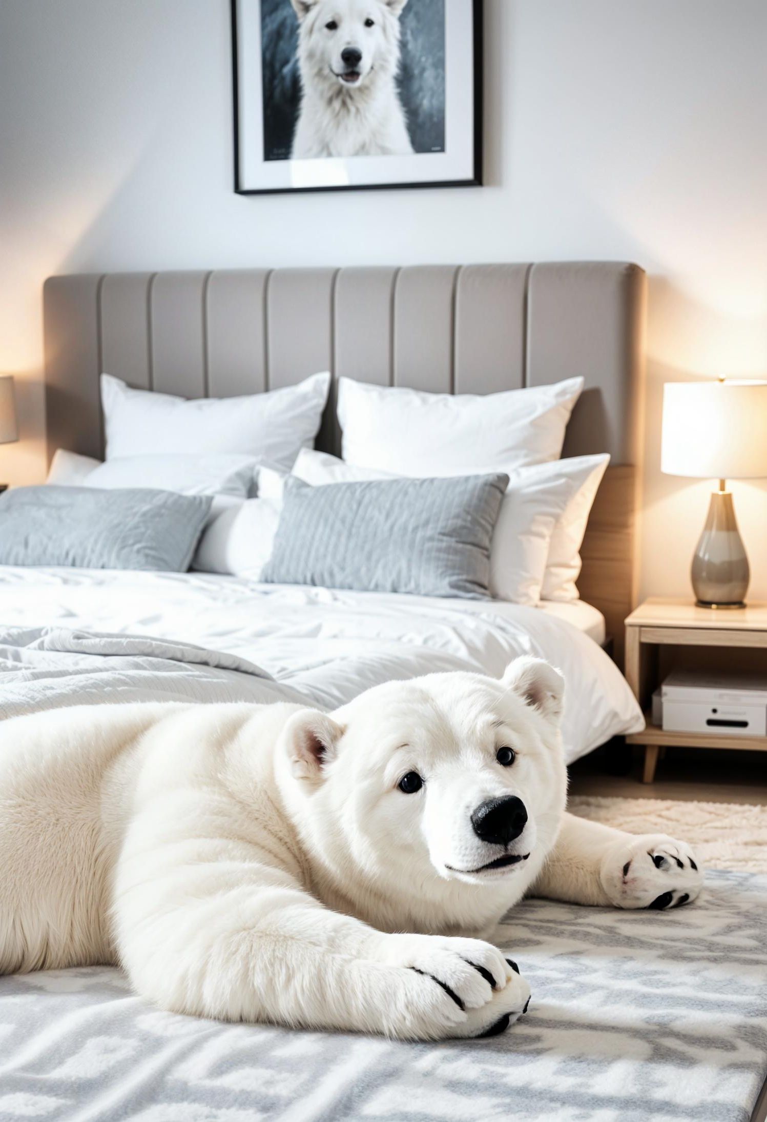 5. Polar Bear Rug for a Cozy Retreat