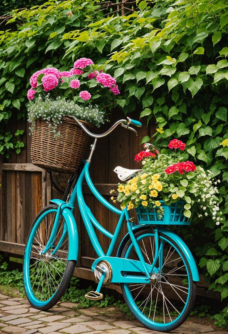 10. Vintage Bicycle Flower Planter