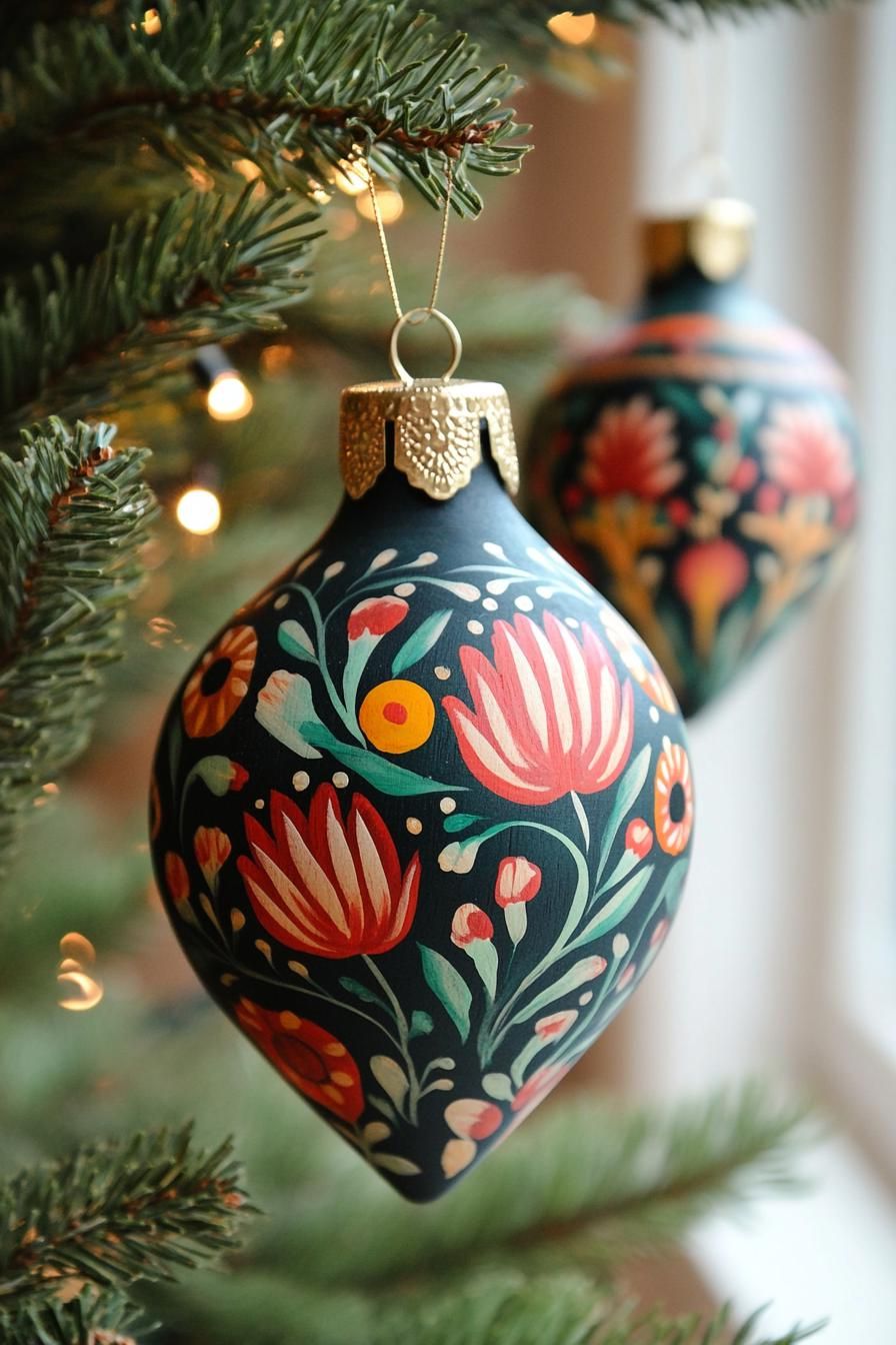15. Folk Art Wood Ornaments - photo 2