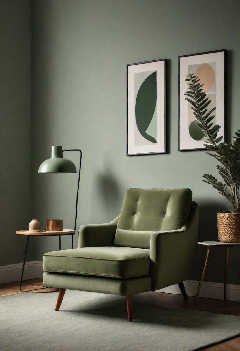 23. Sage Green Accent Chair