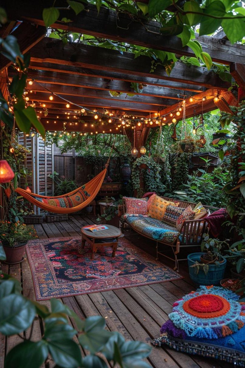 1. Bohemian Backyard Patio Escape