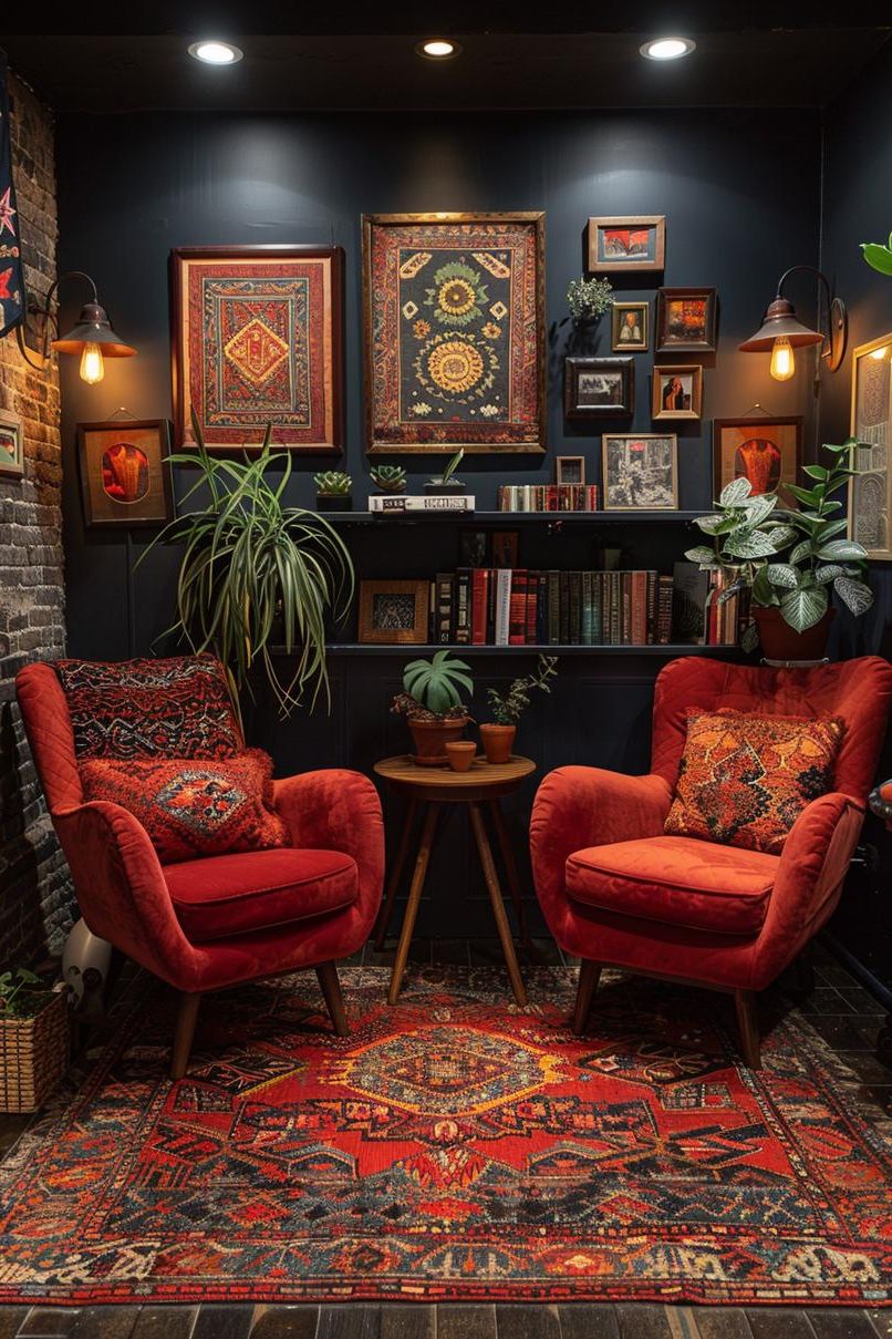 20. Mixing Eclectic Patterns, Mid-Century Style