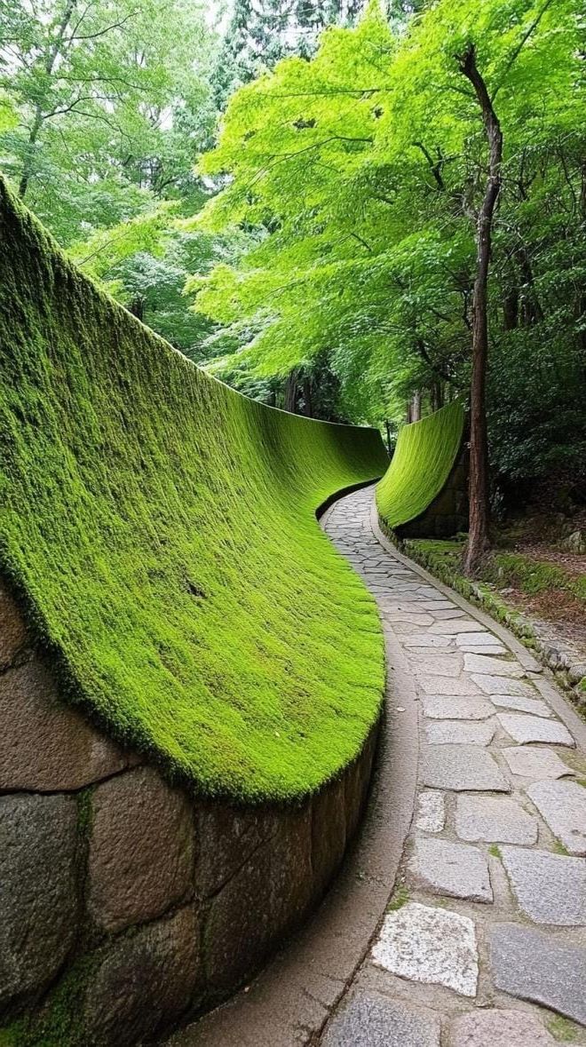 10. Moss-lined stone path winding through the garden - photo 3