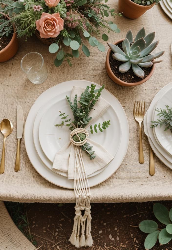 12. Boho-Style Spring Table Ideas
