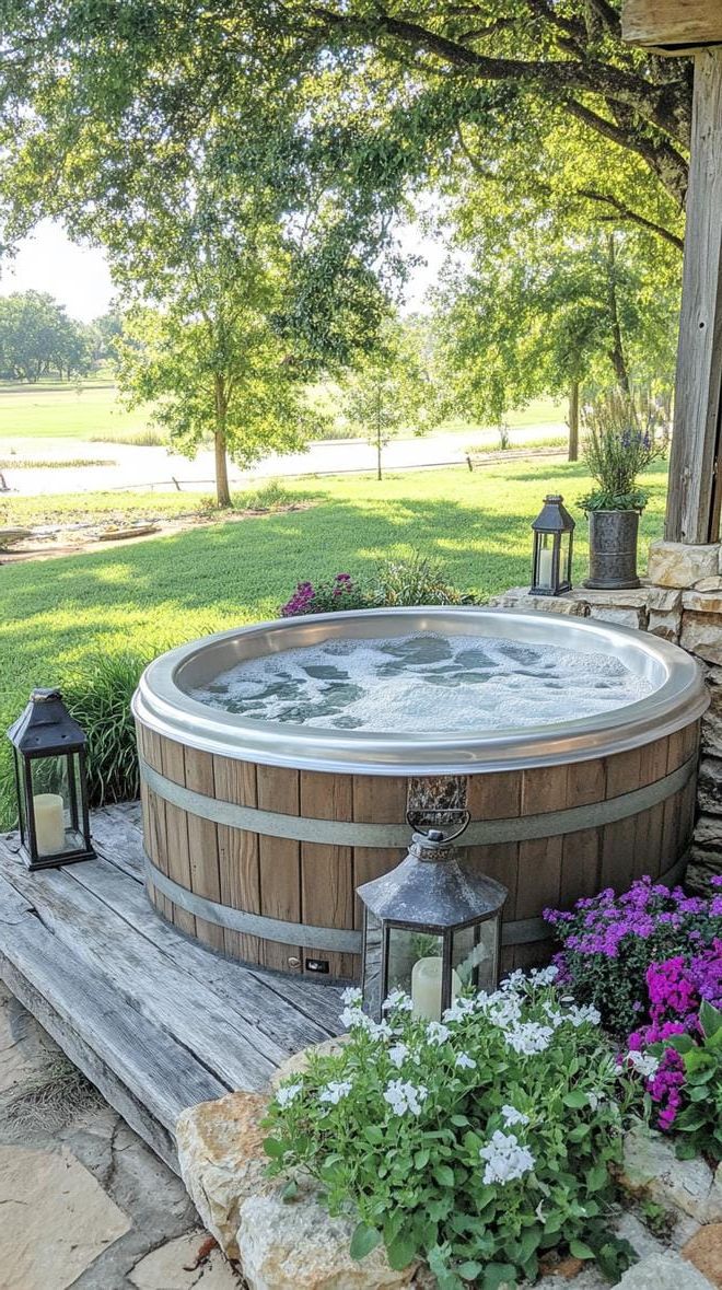12. Let’s Relax in a Cozy Farmhouse-Style Galvanized Steel Hot Tub - photo 3