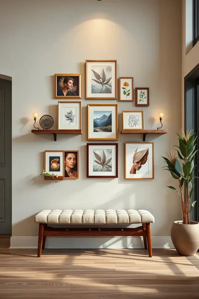 Gallery-Style Walls for a Striking Entryway - photo 3