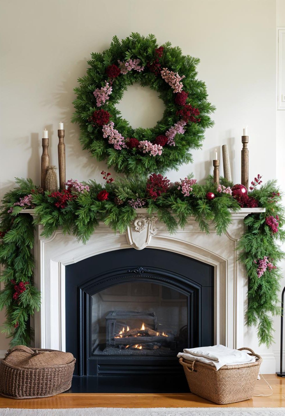 9. Greenery Accents for a Festive Mantle - photo 2