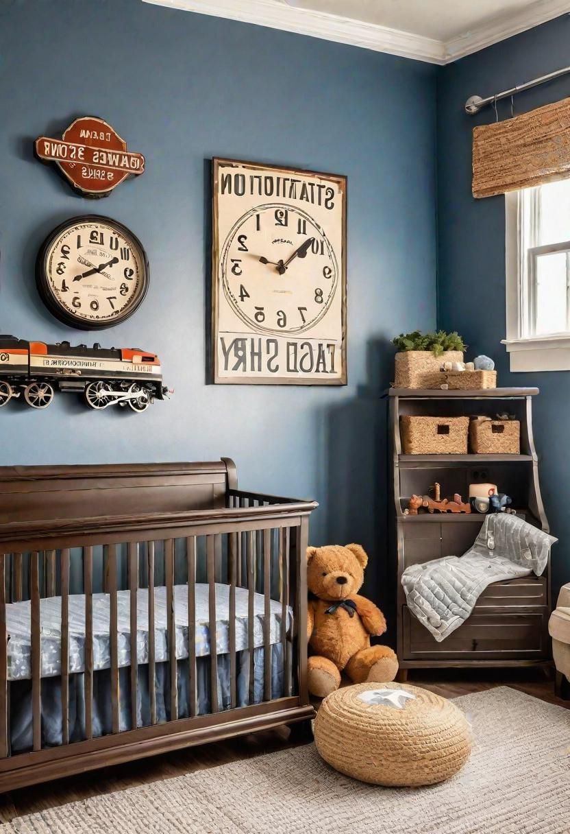 18. Vintage Train Station Nursery Theme