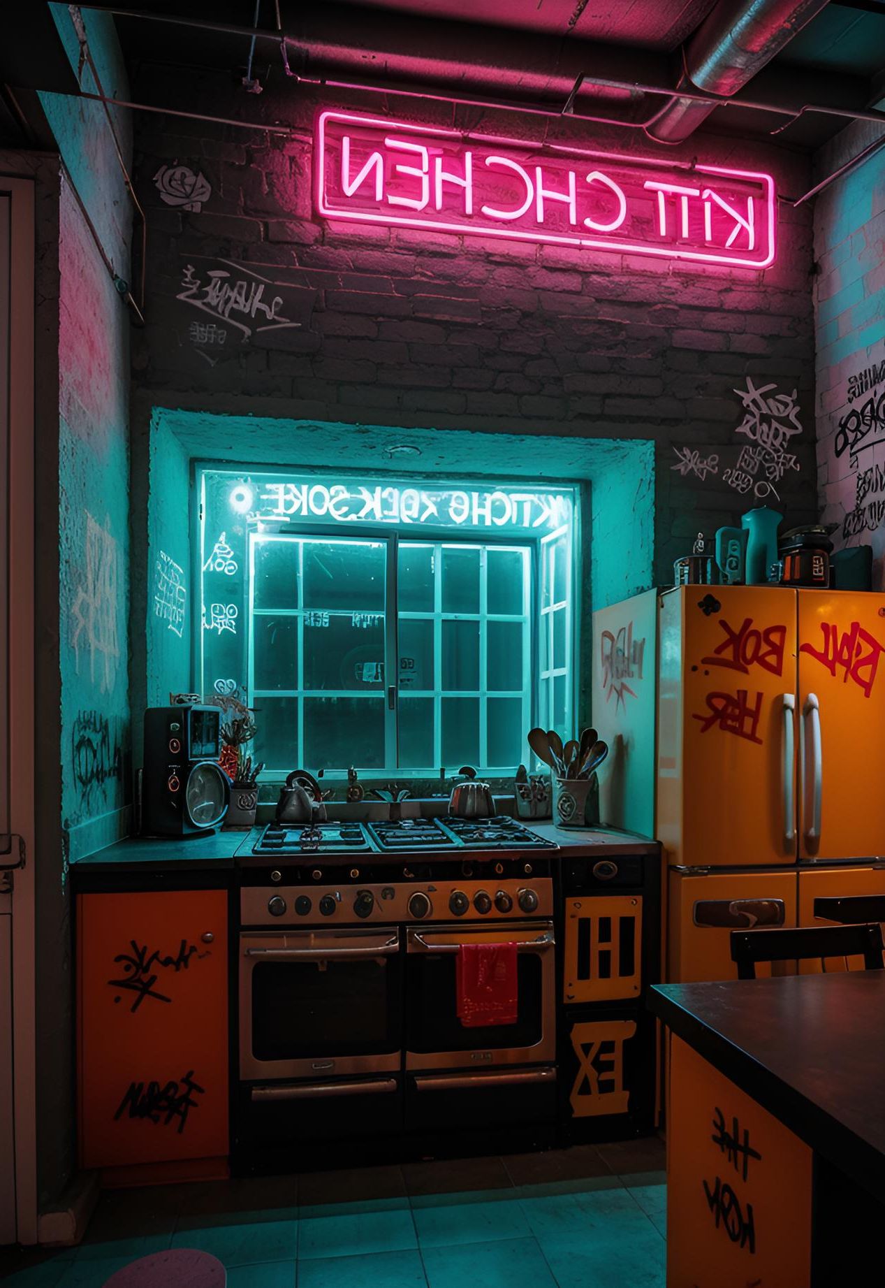 43. Punk-Rock Kitchen Style Ideas