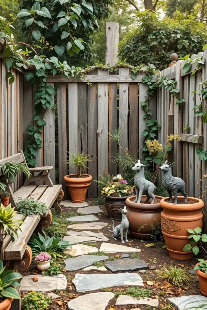 Weathered Metal Figurines for Rustic Garden Style - photo 2