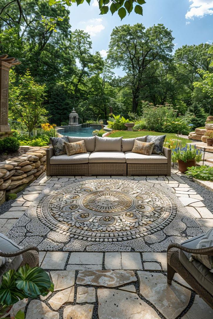 13. Circular Mandala Patio Layout