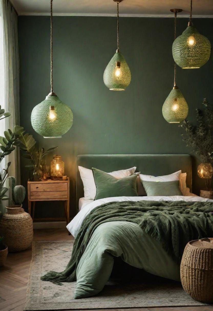 23. Sage-Hued Glass Lanterns and Lamps - photo 2