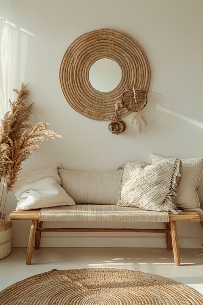 5. Minimalist Boho Entry Space