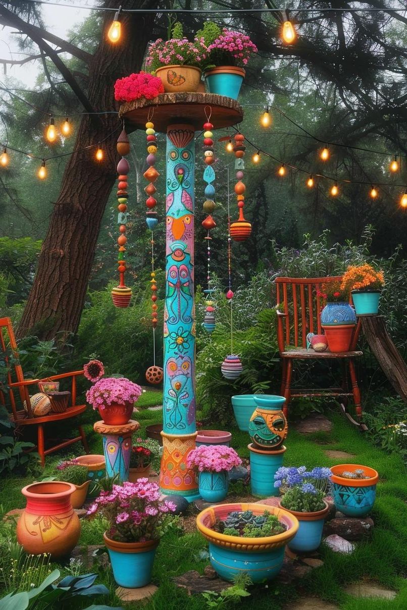 19. Clay Pot Totem Pole Designs - photo 2