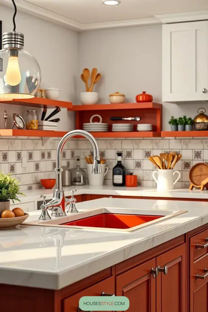 Retro Sinks in Bright Yellow or Red