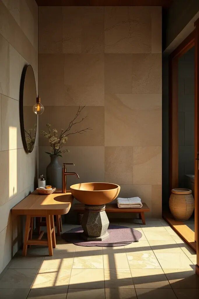 Materials for a Relaxing Spa Retreat: Clay, Slate, and Wood