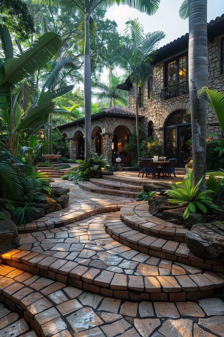 7. Spiral Stone Pathways to a Patio - photo 2