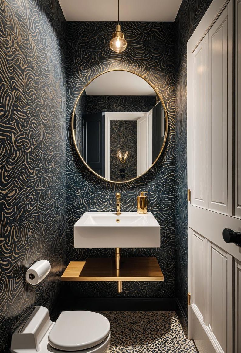 7. Bold Wallpaper for Small Spaces