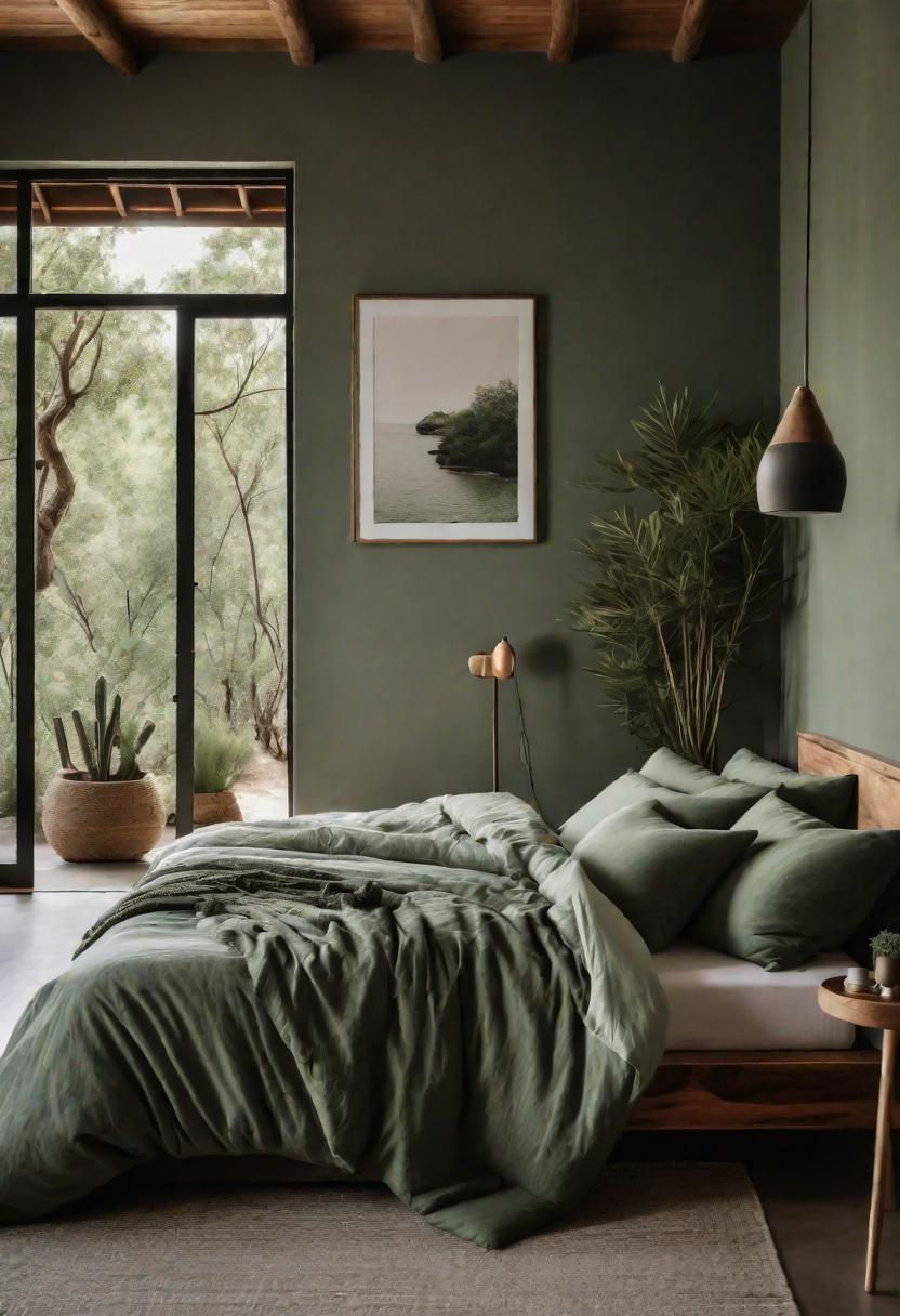 17. Zen-Inspired Sage Green Bedroom