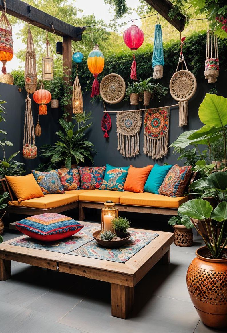 9. Eclectic Concrete Patio Styling - photo 3