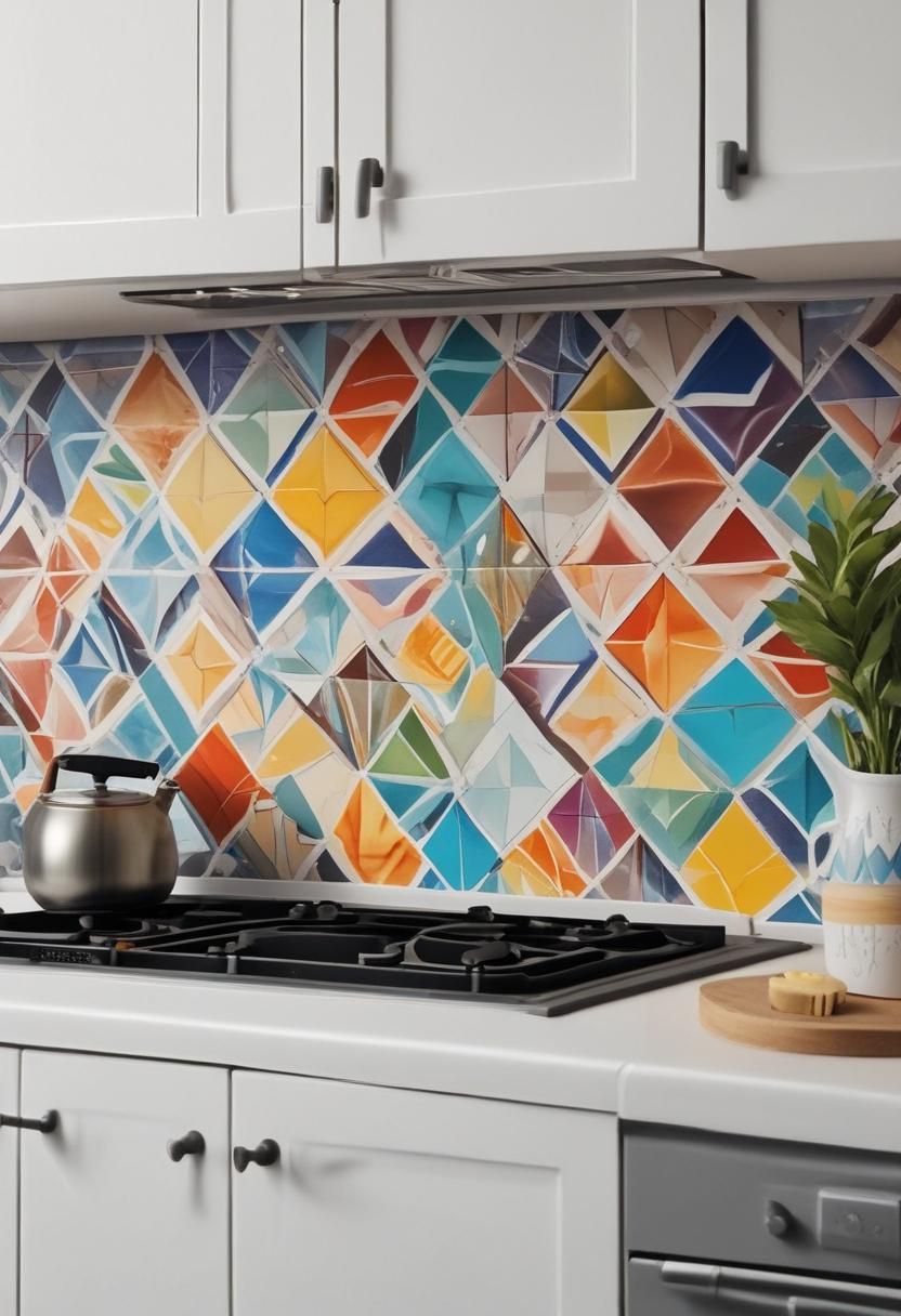 8. Geometric Tile Backsplash Ideas - photo 2