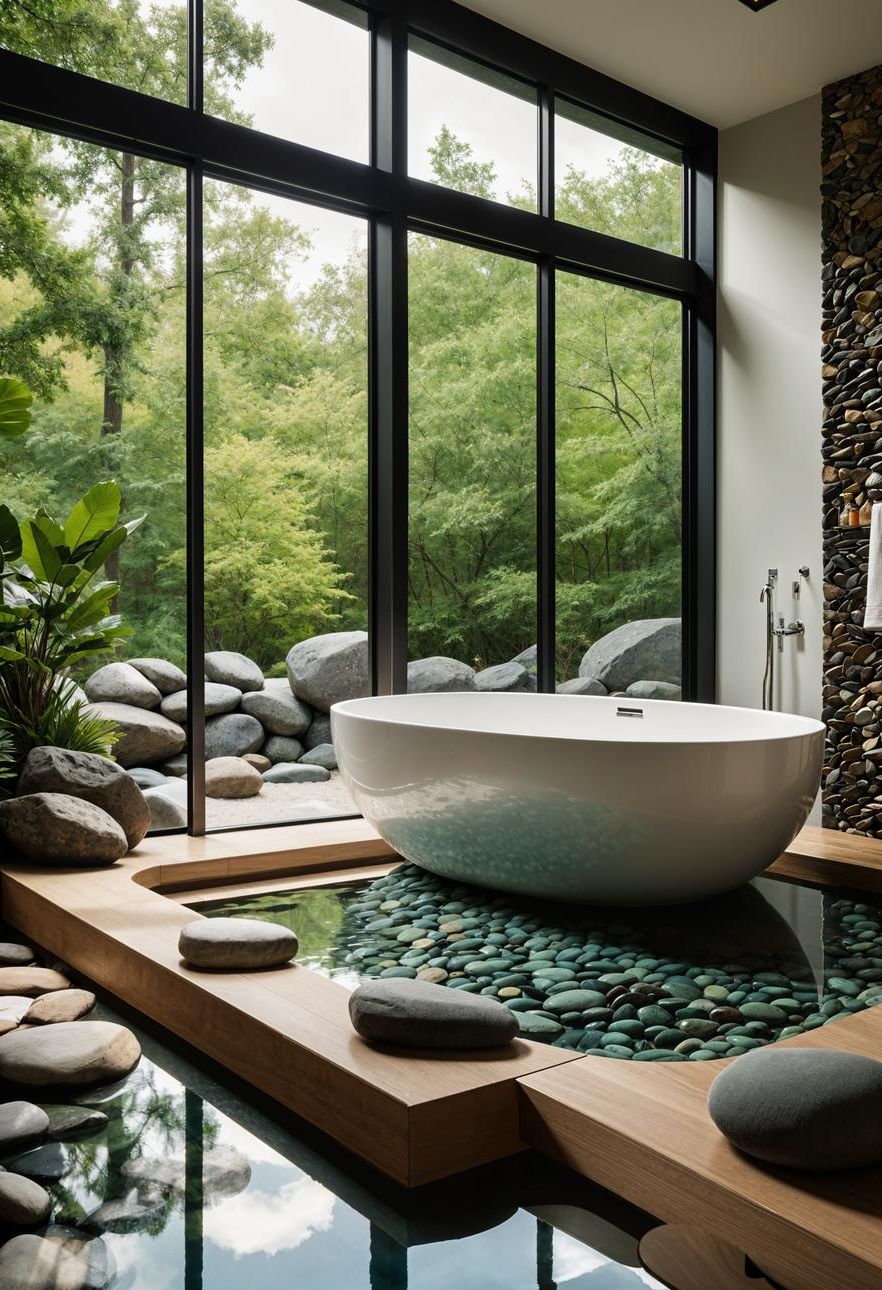 4. Sunken Tub With River Rocks - photo 2