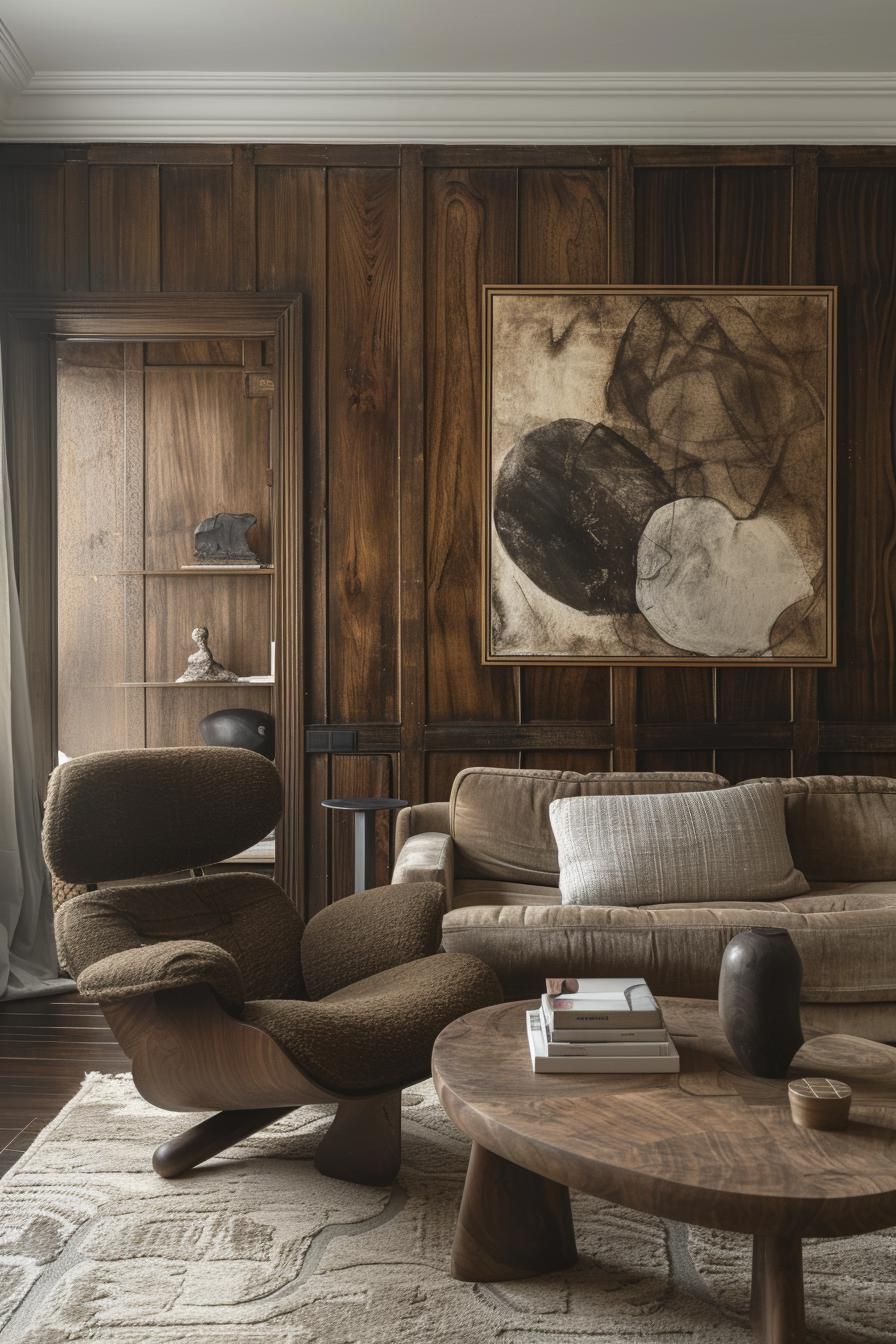 2. Moody Art Gallery Accent Wall