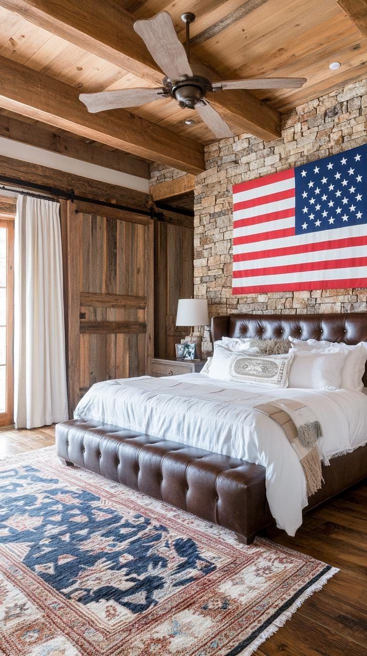 24. Bedroom With American Flag Wall Art - photo 3