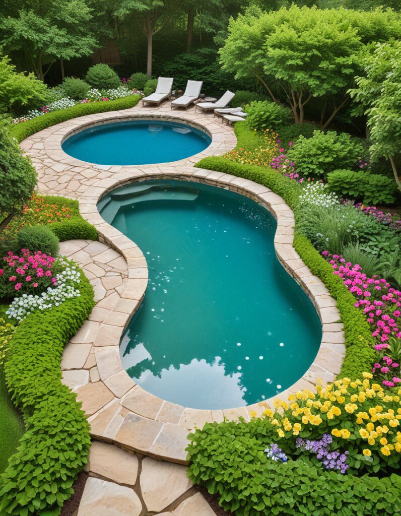 Clover-Shaped Pools for Nature-Inspired Designs