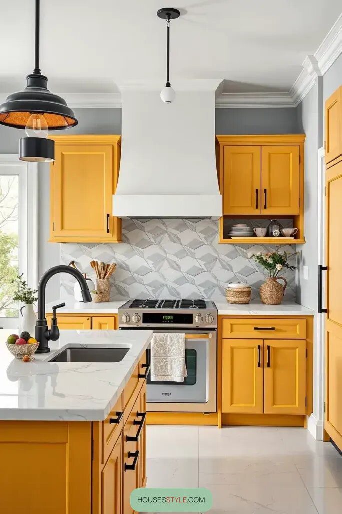 Matte Black Handles for Sunny Yellow Cabinets - photo 2