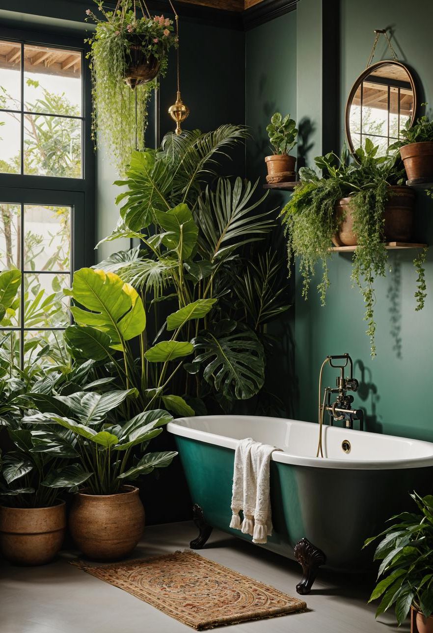 22. Bathtub Trays Styled with Plants - photo 3