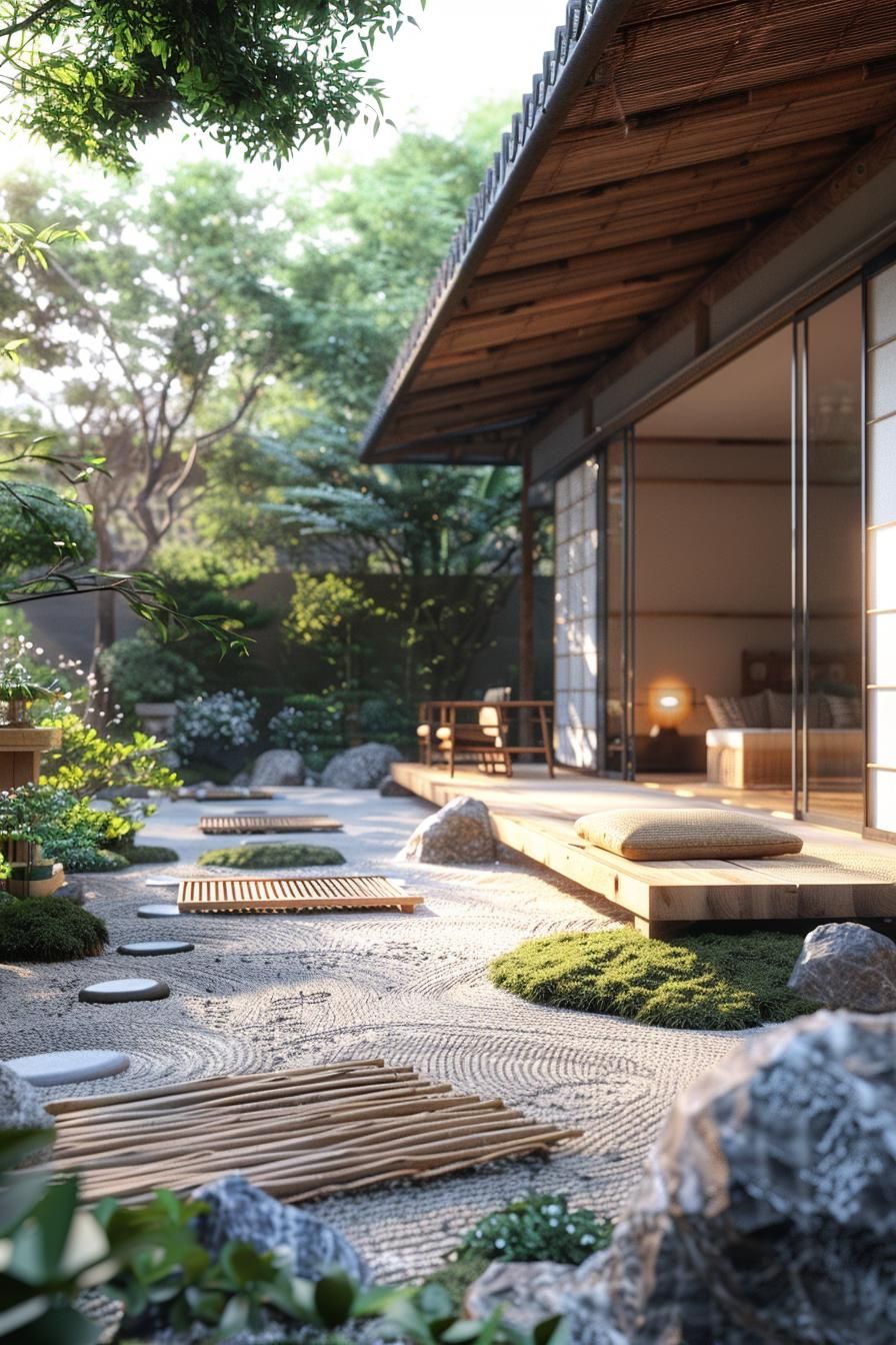 16. Tranquil Zen Patio With Tatami Mats - photo 2