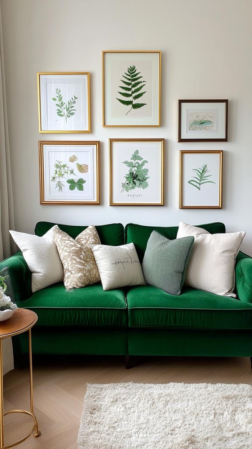 18. Botanical Art Paired with Wood and Gold Frames