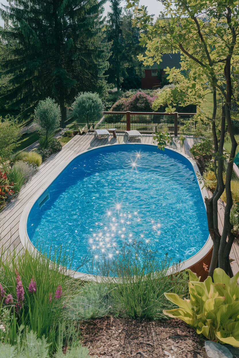 10. Pool Deck Surrounded by Greenery