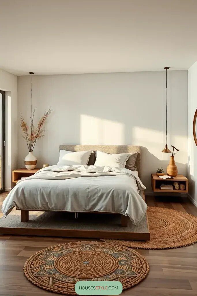 Organic Flow in Zen-Inspired Bedroom Layouts