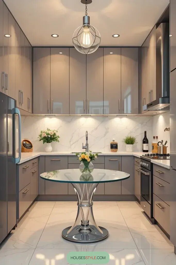 High-Gloss Gray Cabinets for Elegant Kitchens - photo 2