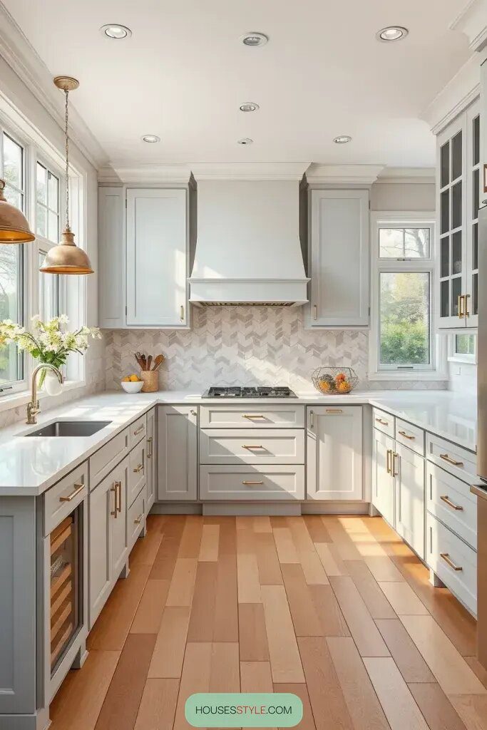 Light Gray Cabinets for Bright Kitchens