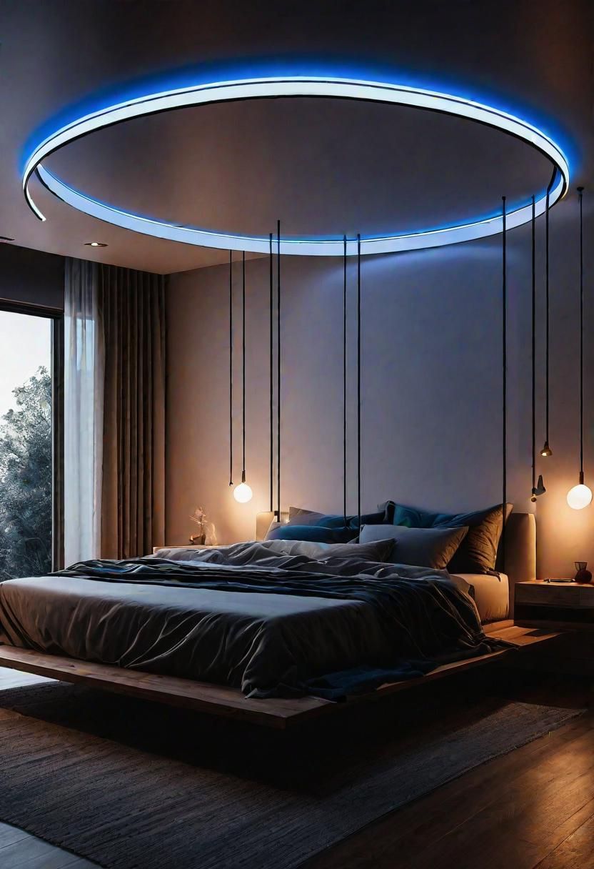19. Under-Bed LED Lighting for a Floating Illusion