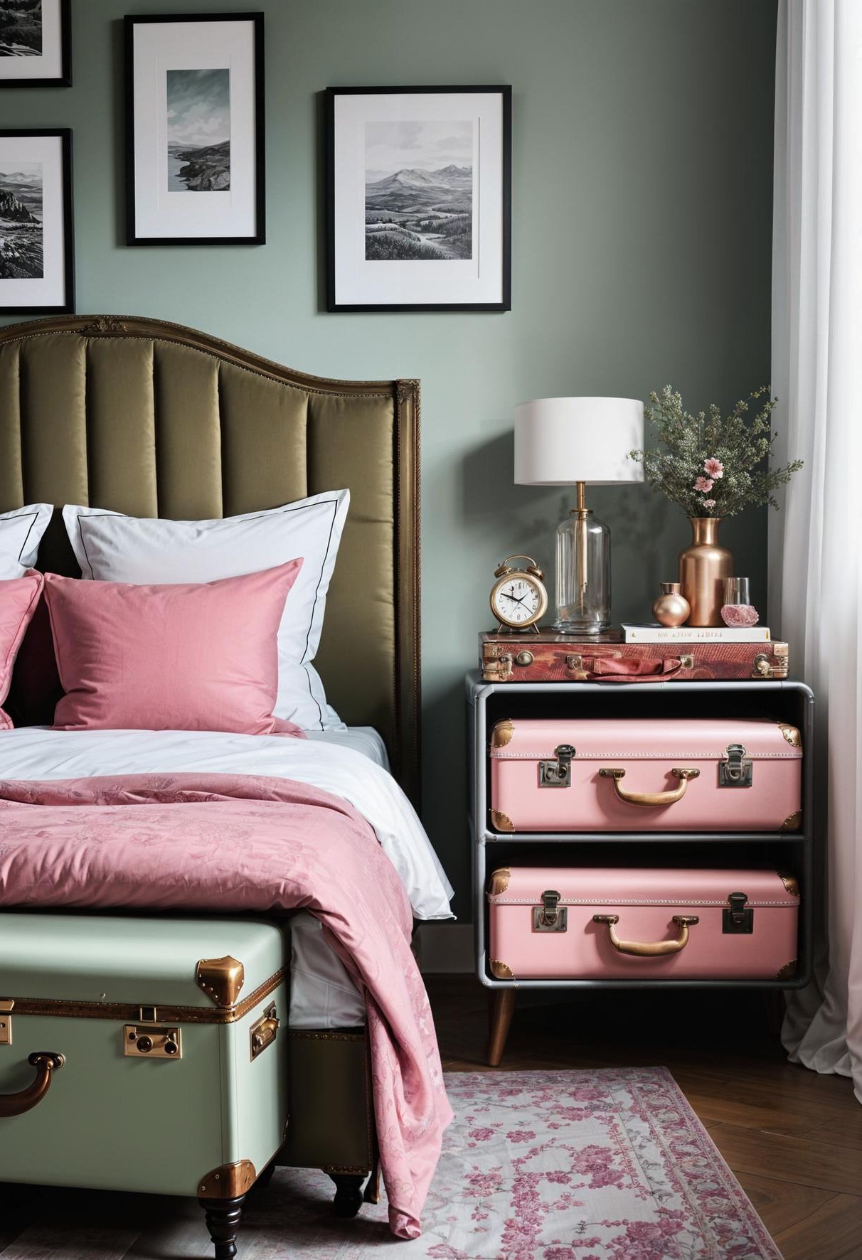 29. Vintage Suitcase Nightstand Makeover