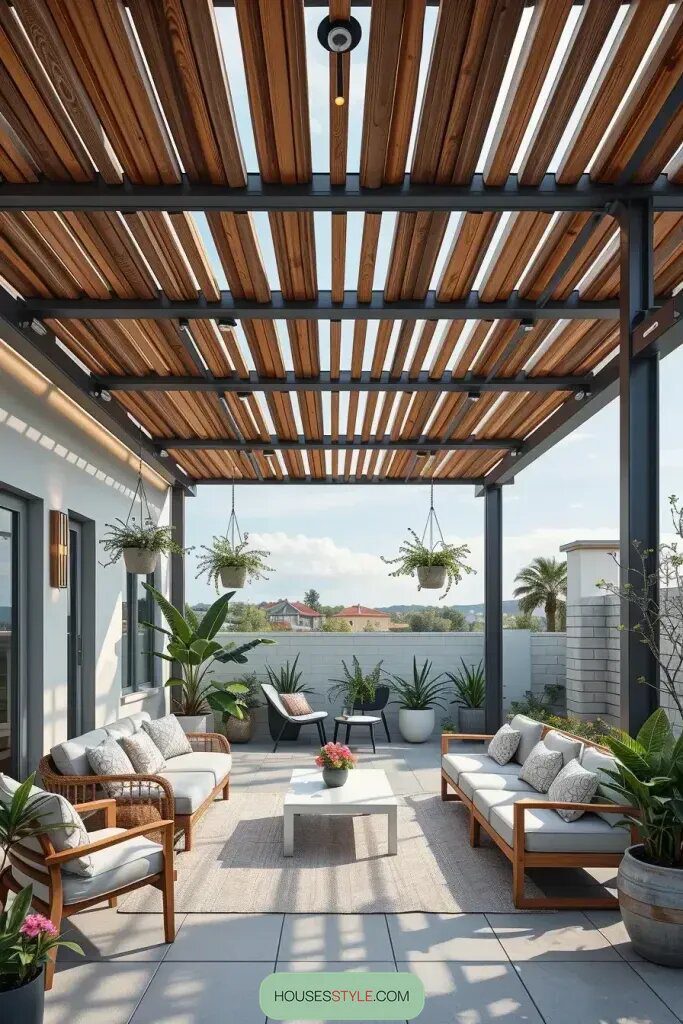 Metal Shade Structures With Architectural Style
