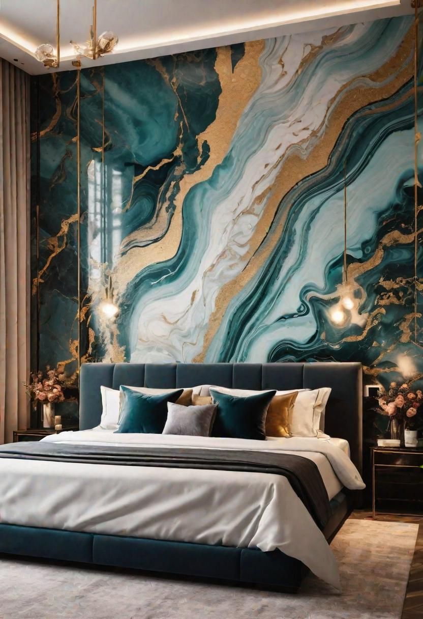 35. Elegant Marbled Wall Painting - photo 2