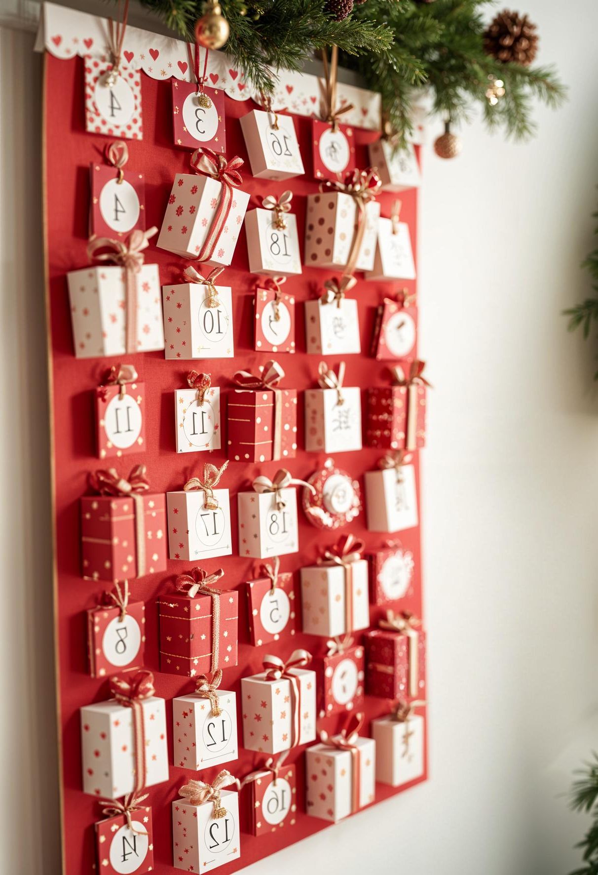 8. Red and White Advent Calendar Ideas
