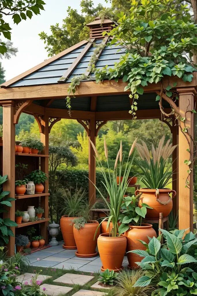 Lush Planters and Greenery for Gazebo Style - photo 2